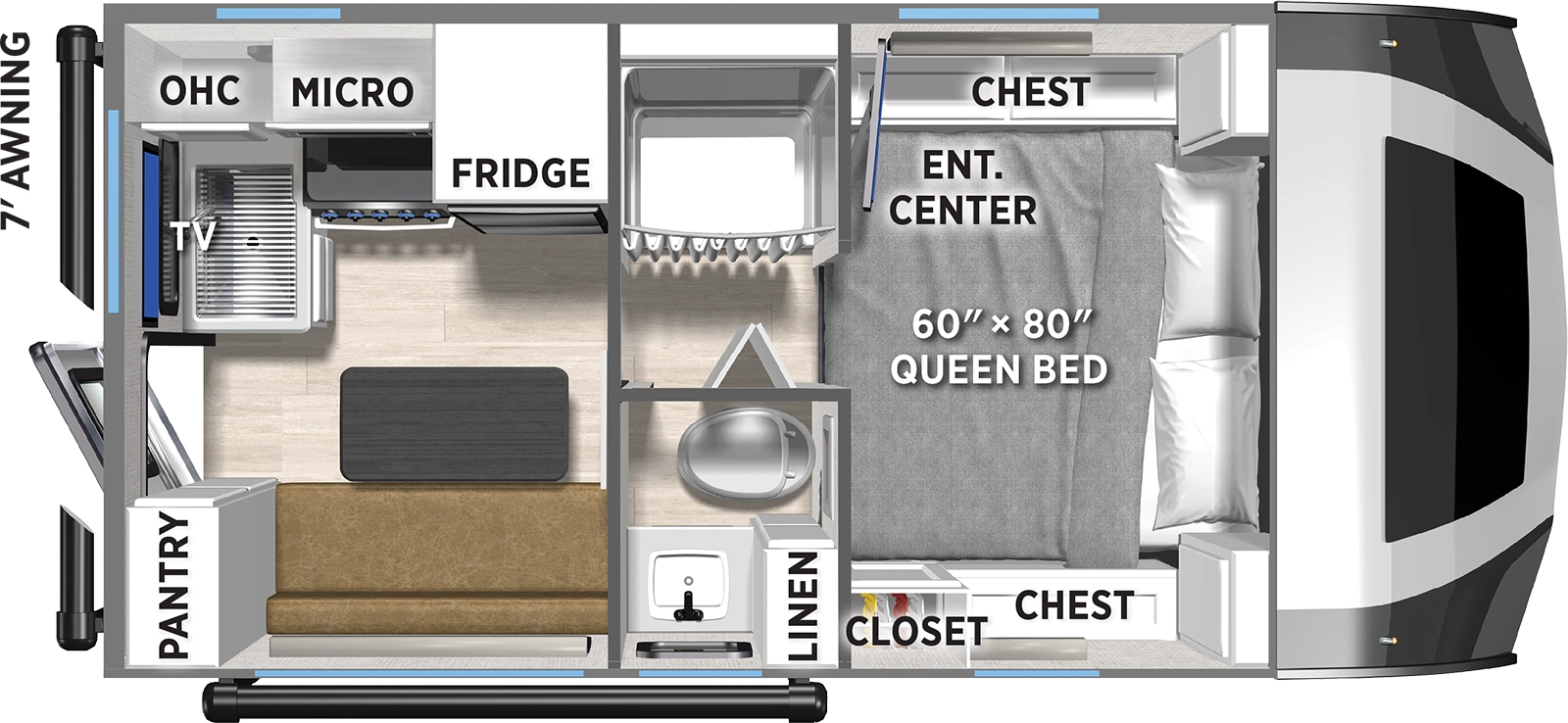 Backpack Truck Camper HS-3201 Floorplan